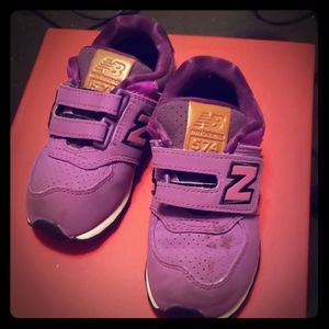 New balance 574 purple sneakers